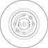 16150 A.B.S. Диск гальмівний RENAULT 19/Clio/Megane/Twingo передн. вент. (вир-во ABS) (фото 2)