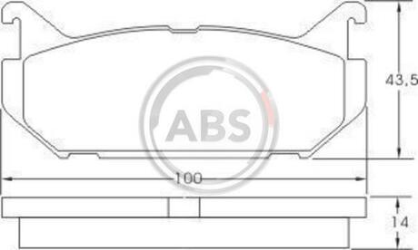 36796 A.B.S. Гальмівні колодки зад. Mazda 626 91-02 (akebono)