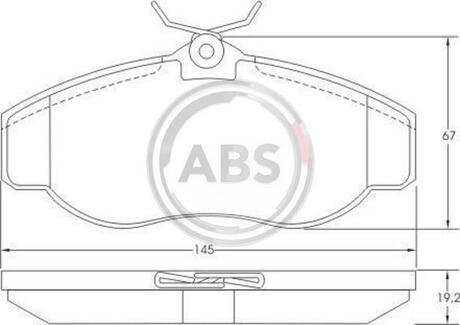 36941 A.B.S. Комплект тормозных колодок, дисковый тормоз