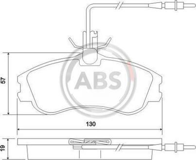 37016 A.B.S. Комплект тормозных колодок, дисковый тормоз