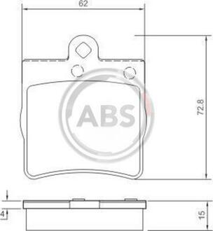37021 A.B.S. Комплект тормозных колодок, дисковый тормоз