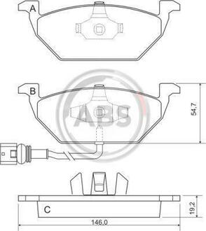 37155 A.B.S. Комплект тормозных колодок, дисковый тормоз