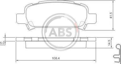 37164 A.B.S. Гальмівні колодки зад. Subaru Impreza 94-/Forester 97-08 (akebono)