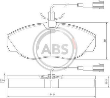 37172 A.B.S. Комплект тормозных колодок, дисковый тормоз
