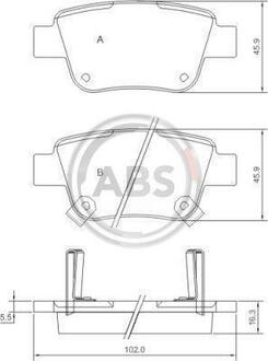 37401 A.B.S. Гальмівні колодки зад. Toyota Avensis 00-08 (Bosch)
