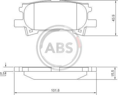 37459 A.B.S. Гальмівні колодки зад. Lexus RX 03-08 (sumitomo)