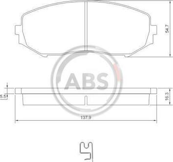 37531 A.B.S. Гальмівні колодки перед. Suzuki Grand Vitara 05-15 (tociko)