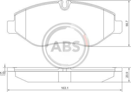 37633 A.B.S. Комплект тормозных колодок, дисковый тормоз