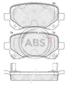 37733 A.B.S. Комплект тормозных колодок, дисковый тормоз