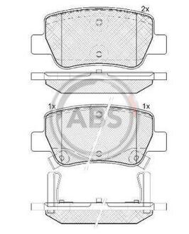 37737 A.B.S. Комплект тормозных колодок, дисковый тормоз