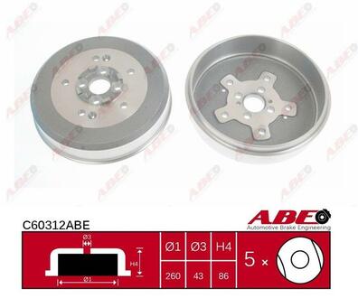 C60312ABE ABE Тормозной барабан