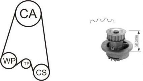 WPK-116401 AIRTEX Водяной насос + комплект зубчатого ремня