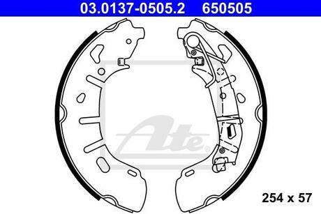 03.0137-0505.2 ATE SZCZ╩KI HAM FIAT DOBLO 1.4 10-, 1.3D MJ 10-, 1.6D MJ 15-