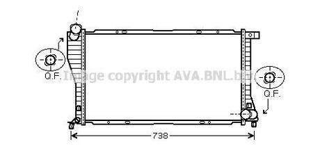 BW2234 AVA COOLING Радіатор, Система охолодження двигуна AVA BW2234 оригінальна запчастина