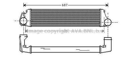 BW4207 AVA COOLING BMW Інтеркулер 3 E46 320/330d 99-