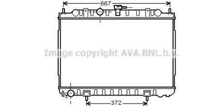 DN2238 AVA COOLING Радіатор охолодження NISSAN X-Trail 2.5 01- (вир-во AVA)