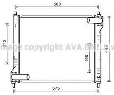 DN2354 AVA COOLING Радиатор, охлаждение двигателя