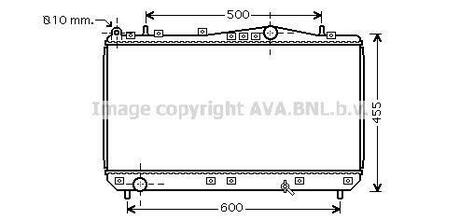 DWA2052 AVA COOLING Радіатор REZZO/TACUMA MT 00-04 (Ava)