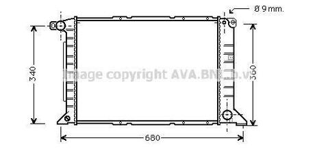 FD2261 AVA COOLING FORD Радіатор охолодження TRANSIT TOURNEO 2.5 TDDI 95-