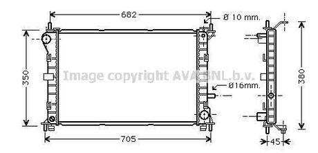 FD2265 AVA COOLING FORD Радіатор охолодження FOCUS 1,8 TD 98-