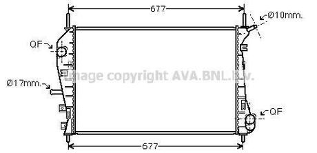 FDA2376 AVA COOLING FORD Радіатор охолодження Mondeo III 2.0/3.0i/TDCi 00-