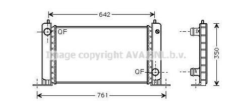 FTA2243 AVA COOLING FIAT Радіатор системи охолодження STILO 1.4 16V 2004-01-01 - 2006-11-01