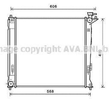 HY2284 AVA COOLING Радиатор, охлаждение двигателя