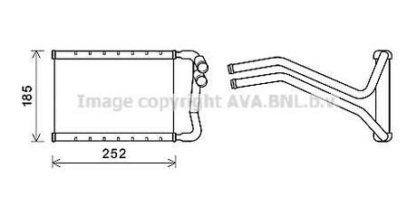 HY6437 AVA COOLING Радиатор отопителя салона ()