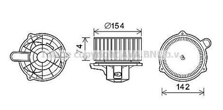 HY8348 AVA COOLING Вентилятор відпівача SANTA FE (вир-во )