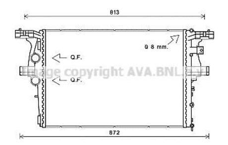 IV2126 AVA COOLING Радиатор, охлаждение двигателя