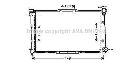 KA2039 AVA COOLING Радіатор охолодження KIA CLARUS (96-) (Ava)