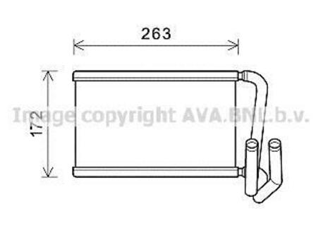 KA6169 AVA COOLING Радіатор обігрівача KIA SORENTO I (BL) (02-) (вир-во AVA)