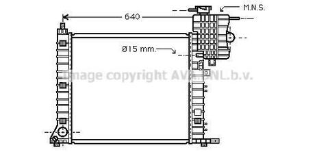 MSA2264 AVA COOLING Радіатор охолодження MERCEDES VITO I W638 (96-) (вир-во )