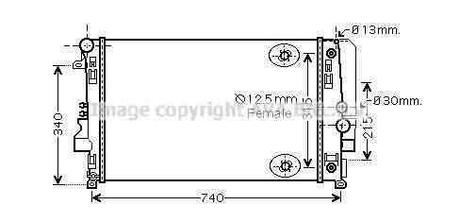 MSA2460 AVA COOLING Радиатор охлаждения двигателя ()