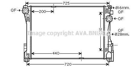 MSA2575 AVA COOLING Радиатор охлаждения двигателя ()