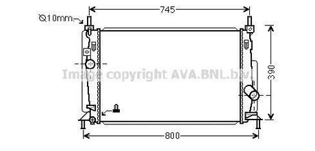 MZ2237 AVA COOLING Радіатор охолодження двигуна MAZDA 3 (2009) 2.0 ()