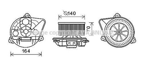 OL8623 AVA COOLING Вентилятор обігрівача салону Renault Trafic II Opel Vivaro AC- (OL8623) AVA AVA OL8623