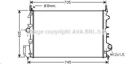 OLA2462 AVA COOLING Радiатор охолодження (вир-во AVA)