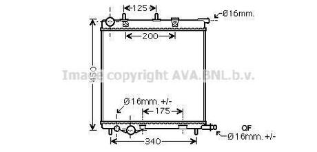 PE2368 AVA COOLING Радиатор охлаждения двигателя ()