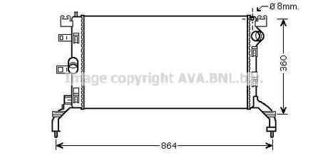 RT2415 AVA COOLING Радиатор, охлаждение двигателя