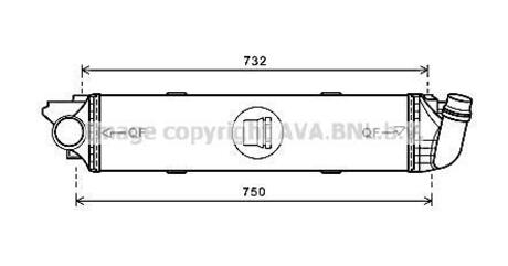 RT4622 AVA COOLING RENAULT Інтеркулер TRAFIC 1.6 14-, OPEL