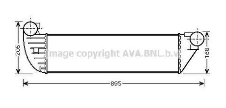 RTA4397 AVA COOLING Інтеркулер ESPACE4/LAGUNA2 TD 05- (вир-во )