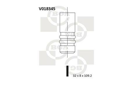 V018345 BGA Клапан двигуна