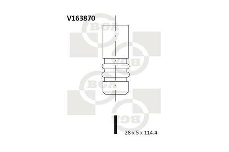 V163870 BGA Клапан двигуна