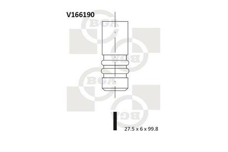 V166190 BGA Клапан двигуна