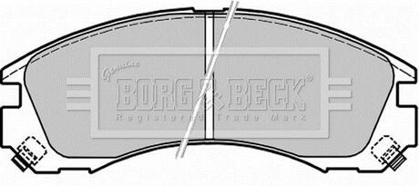 BBP1565 BORG & BECK Комплект тормозных колодок, дисковый тормоз