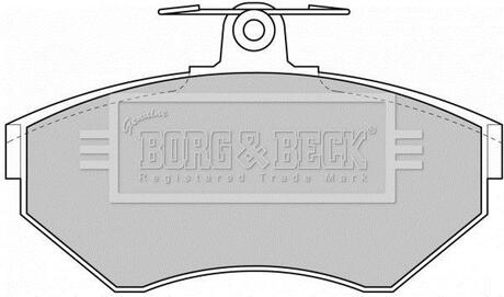 BBP1607 BORG & BECK Комплект тормозных колодок, дисковый тормоз