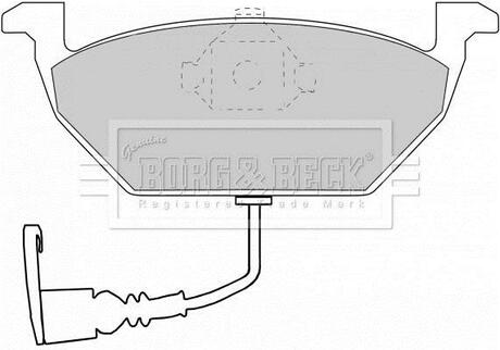 BBP1617 BORG & BECK Комплект тормозных колодок, дисковый тормоз
