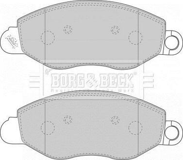 BBP1714 BORG & BECK Комплект тормозных колодок, дисковый тормоз