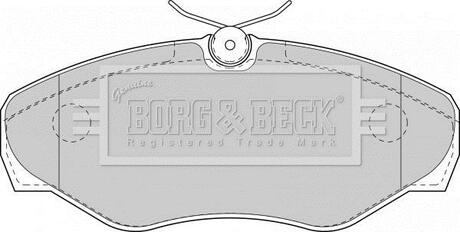 BBP1812 BORG & BECK Комплект тормозных колодок, дисковый тормоз